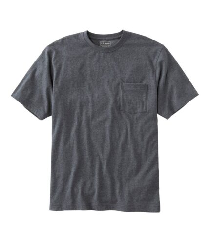 Men's Carefree Unshrinkable Tee with Pocket, Traditional Fit